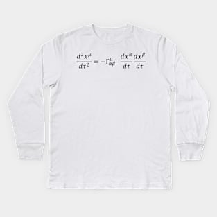 Geodesic Equation - Differential Geometry And Structure Of Spacetime Kids Long Sleeve T-Shirt